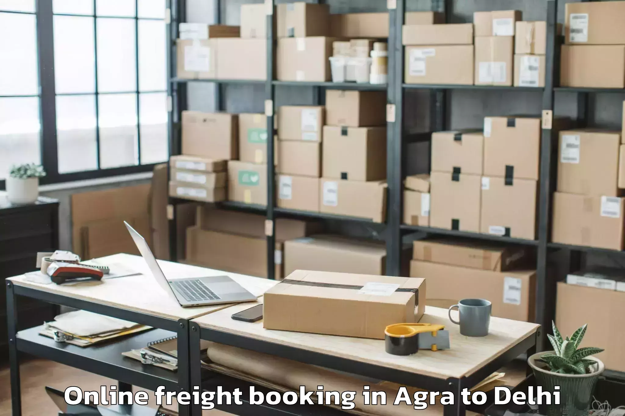 Top Agra to Palam Online Freight Booking Available